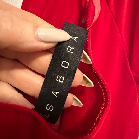 Sabora Red Halter Dress - Picture 3 of 4